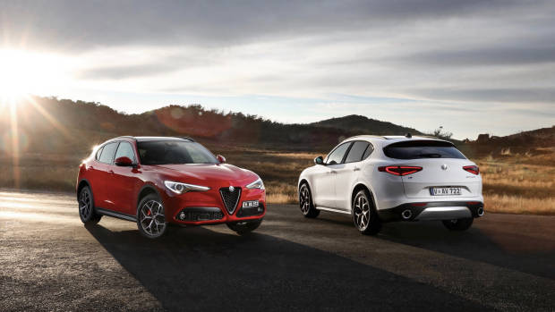 2018 Alfa Romeo Stelvio First Edition red + white