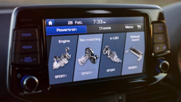 2018 Hyundai i30 N Review N Custom Mode Screen