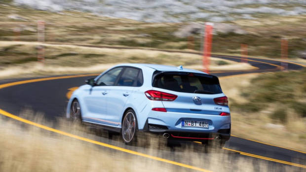 2018 Hyundai i30 N Review Performance Blue Rear End Driving