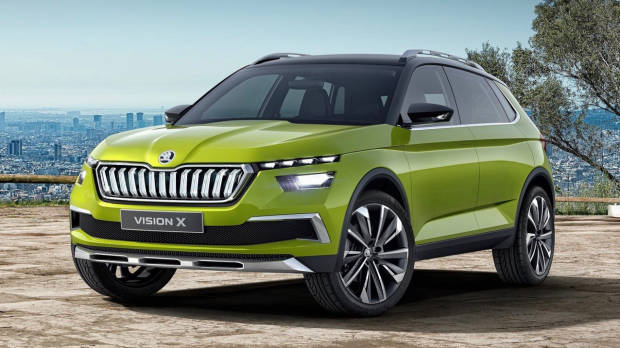 2018 Skoda Vision X Concept front 3/4