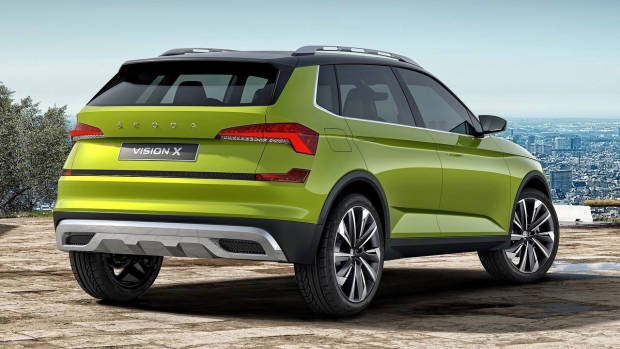 2018 Skoda Vision X Concept rear 3/4