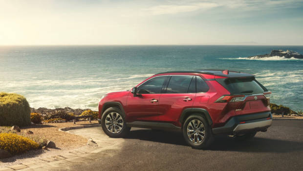 2019 Toyota RAV4 red rear