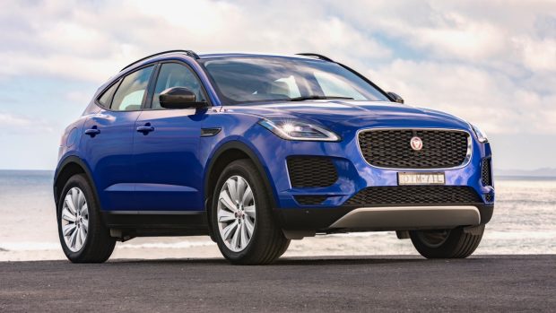 2018 Jaguar E-Pace review P250 Caesium Blue front end