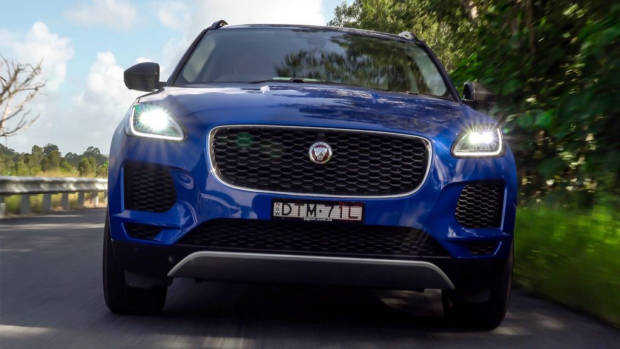 2018 Jaguar E-Pace review P250 Caesium Blue front end full