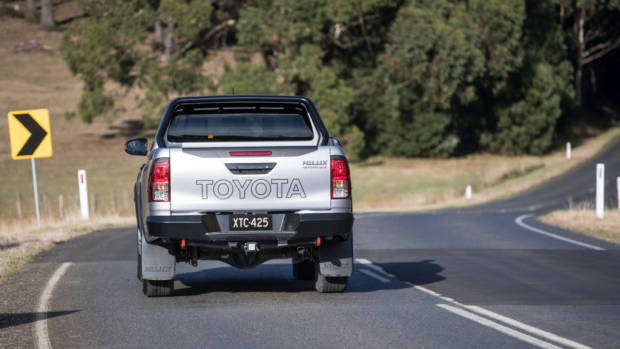 2018 Toyota HiLux Rugged X Rear End Driving