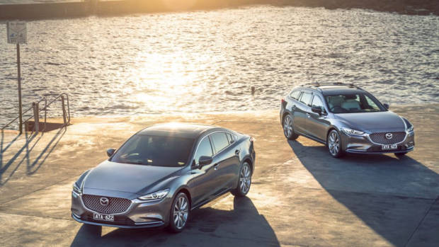 2018 Mazda 6 Atenza Machine Grey sedan and wagon