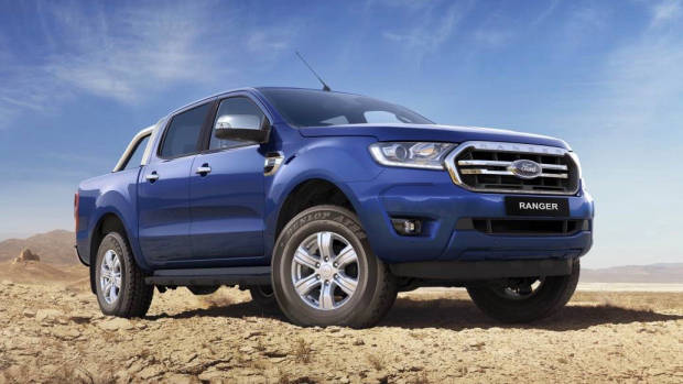 2019 Ford Ranger blue front 3/4