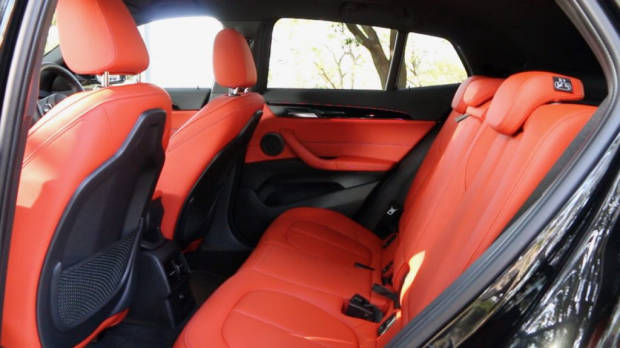 BMW X2 2018 review Magma Red back seat space