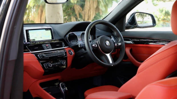 BMW X2 2018 review Magma Red interior