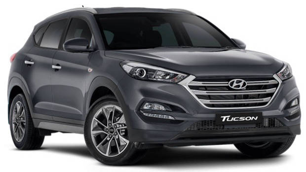 2018 Hyundai Tuscon Trophy grey front 3/4