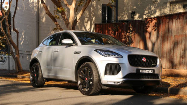 2018 Jaguar E-Pace review D180 Indus Silver front end