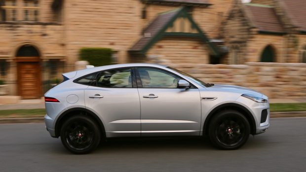 2018 Jaguar E-Pace review D180 Indus Silver side profile