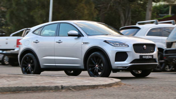 2018 Jaguar E-Pace review D180 Indus Silver side profile