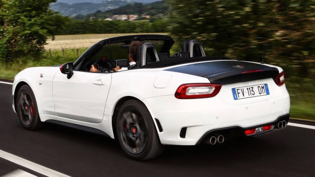 Abarth 124 Spider Monza Edition rear driving