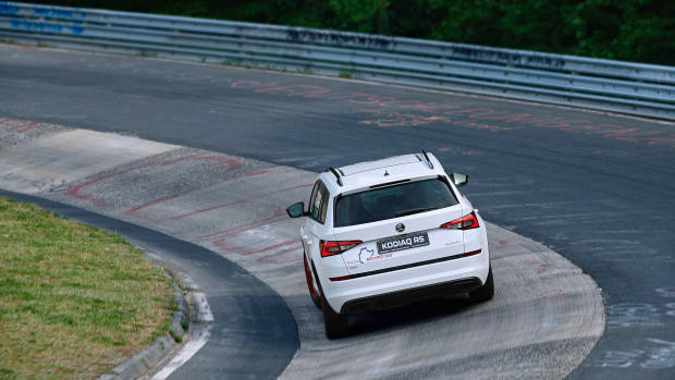 Skoda Kodiaq RS white rear