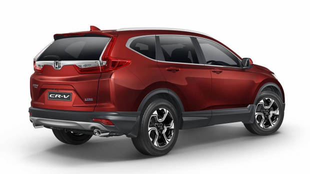 2018 Honda CR-V +Sport red rear 3/4