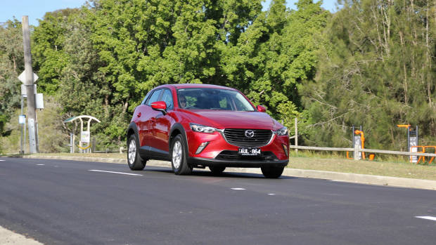 2018 Mazda CX-3 front 3/4 moving