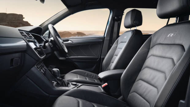 2018 Volkswagen Tiguan Allspace R Line black leather interior