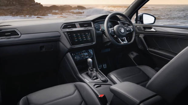 2018 Volkswagen Tiguan Allspace R Line black leather interior