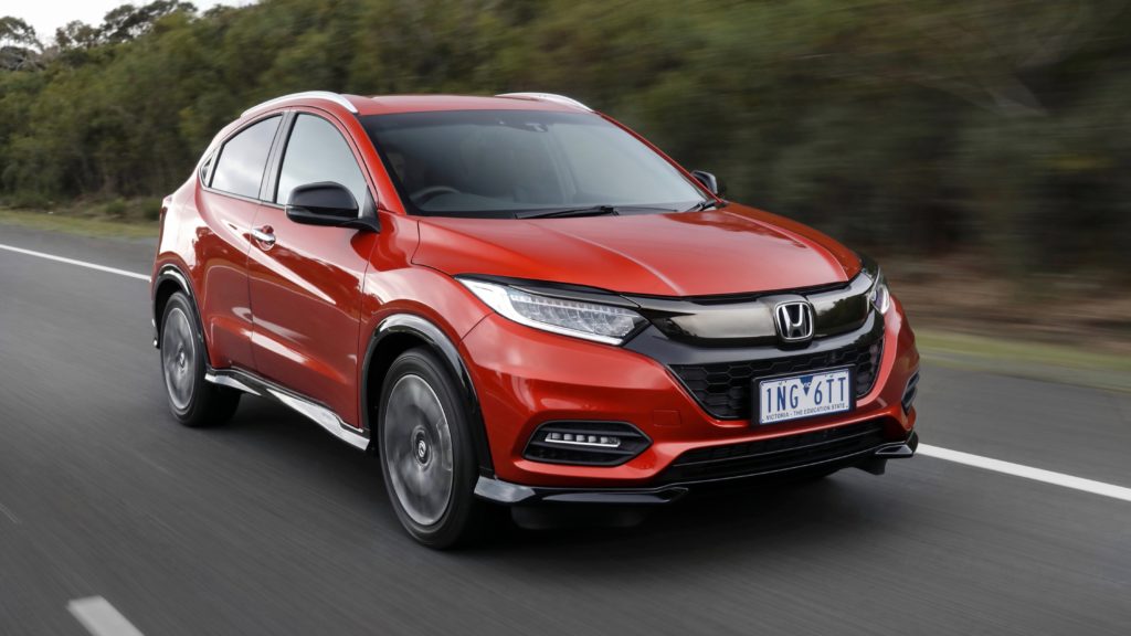 2019 Honda HR-V RS Phoenix Orange front driving