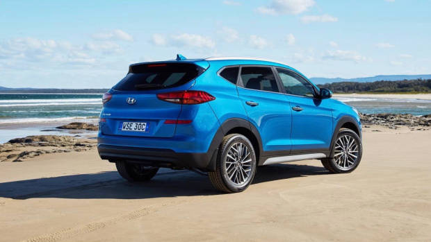 2019 Hyundai Tucson Elite blue rear 3/4
