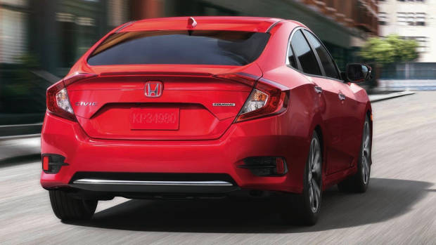 2019 Honda Civic Touring sedan (US) red rear