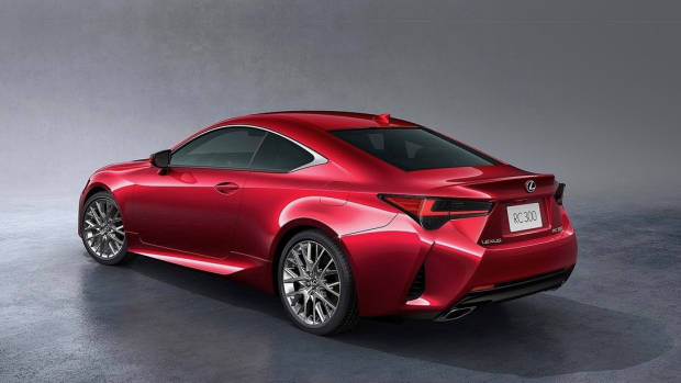 2019 Lexus RC red rear 3/4
