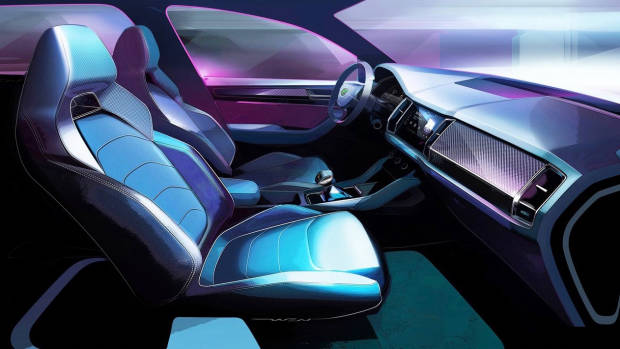 2019 Skoda Kodiaq GT interior sketch