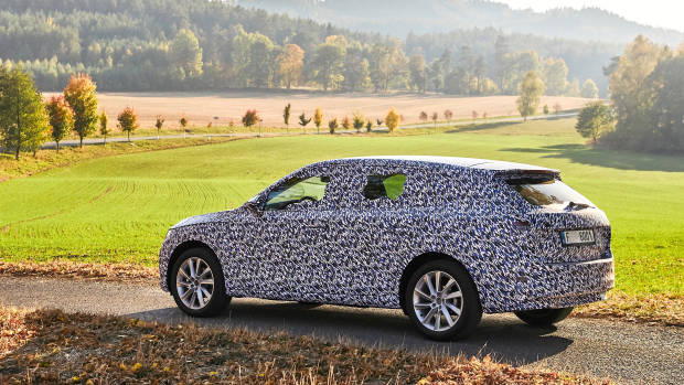 2019 Skoda Scala prototype rear 3/4