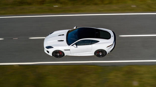 2020 Jaguar F-Type Chequered Flag white top