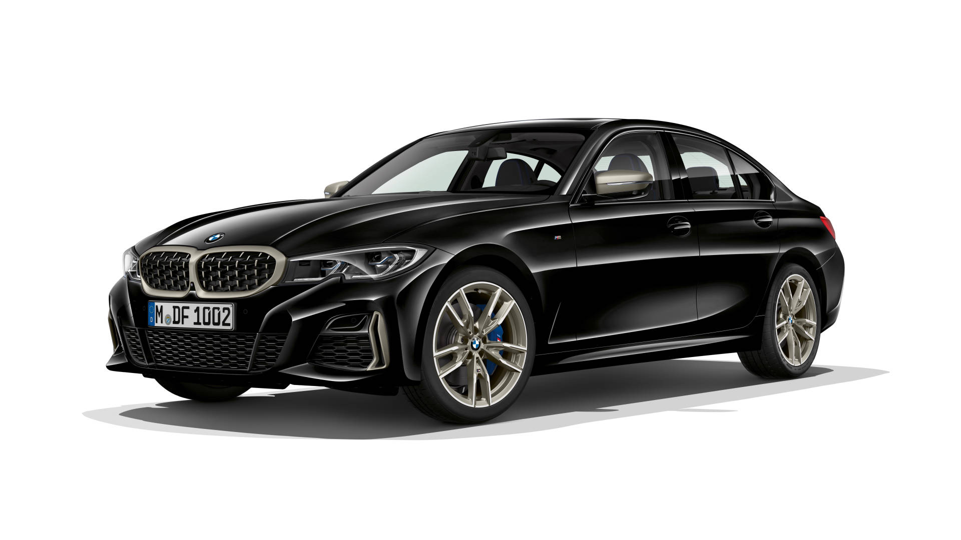 2019 BMW M340i black front 3/4