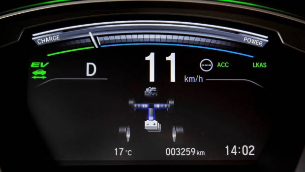 2019 Honda CR-V hybrid dials