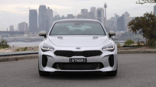 2019 Kia Stinger GT Silky Silver front end