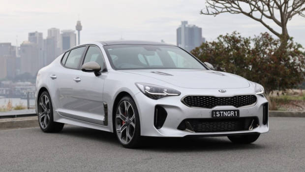 2019 Kia Stinger GT Silky Silver front end