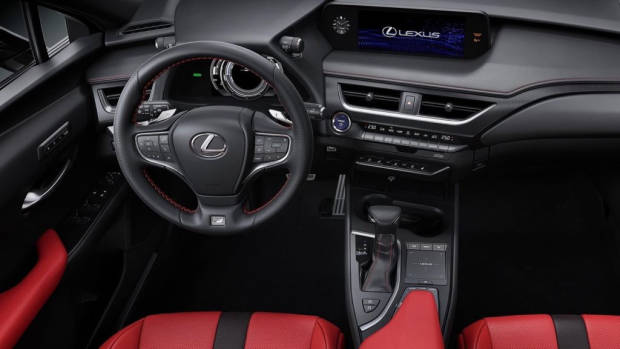 2019 Lexus UX red leather interior