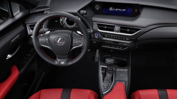2019 Lexus UX red leather interior