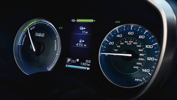 2019 Subaru XV plug-in hybrid dials