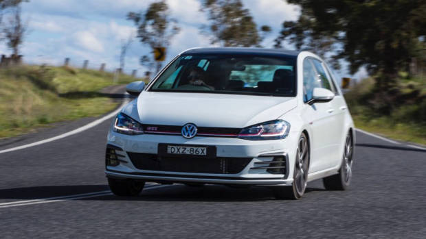 2019 Volkswagen Golf GTI Driving White