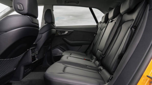 2019 Audi Q8 interior rear seats black leather