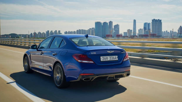 2019 Genesis G70 Sport Blue Rear