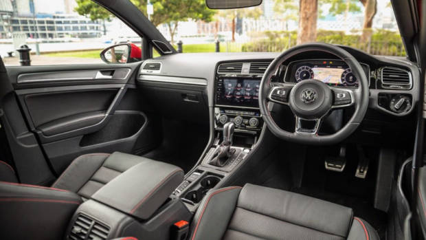 2019 Volkswagen Golf GTI Black Leather Interior