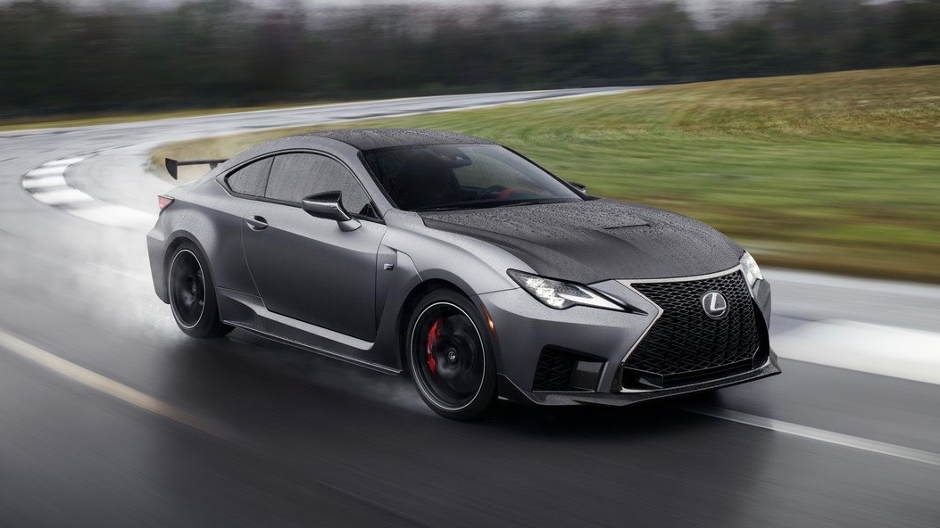 2019 Lexus RC F Track Edition grey front 3/4