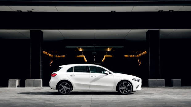 2019 Mercedes-Benz A200 white profile
