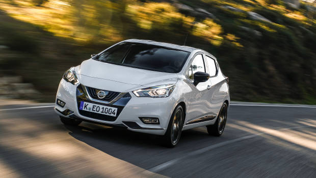 2019 Nissan Micra white front 3/4