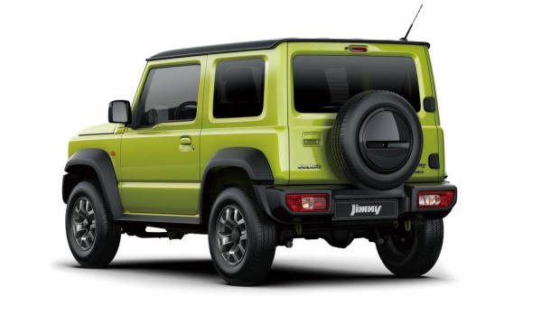 2019 Suzuki Jimny lime rear 3/4