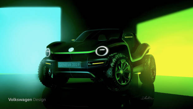 2019 Volkswagen Dune Buggy concept front 3/4
