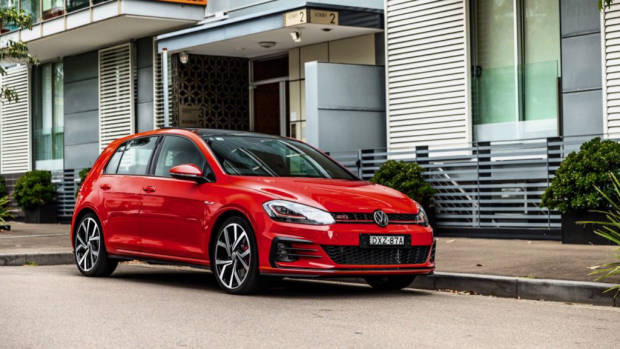 2019 Volkswagen Golf GTI Tornado Red front end