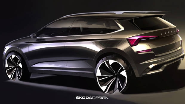 2020 Skoda Kamiq rear sketch