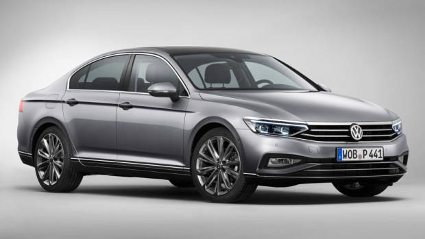 2020 Volkswagen Passat grey sedan front 3/4