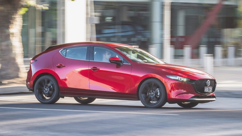 2019 Mazda 3 G25 Astina red side